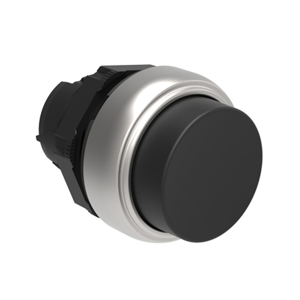 Push On-Push Off Button Switch, Extended, Black, 22mm