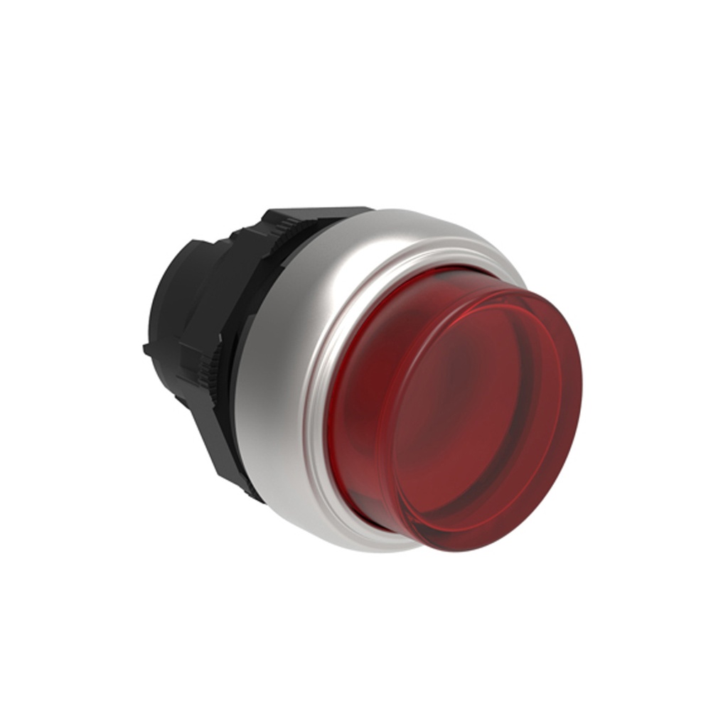 Illuminated Push On Push Off Button Swtitch, Extended, RED, 22mm