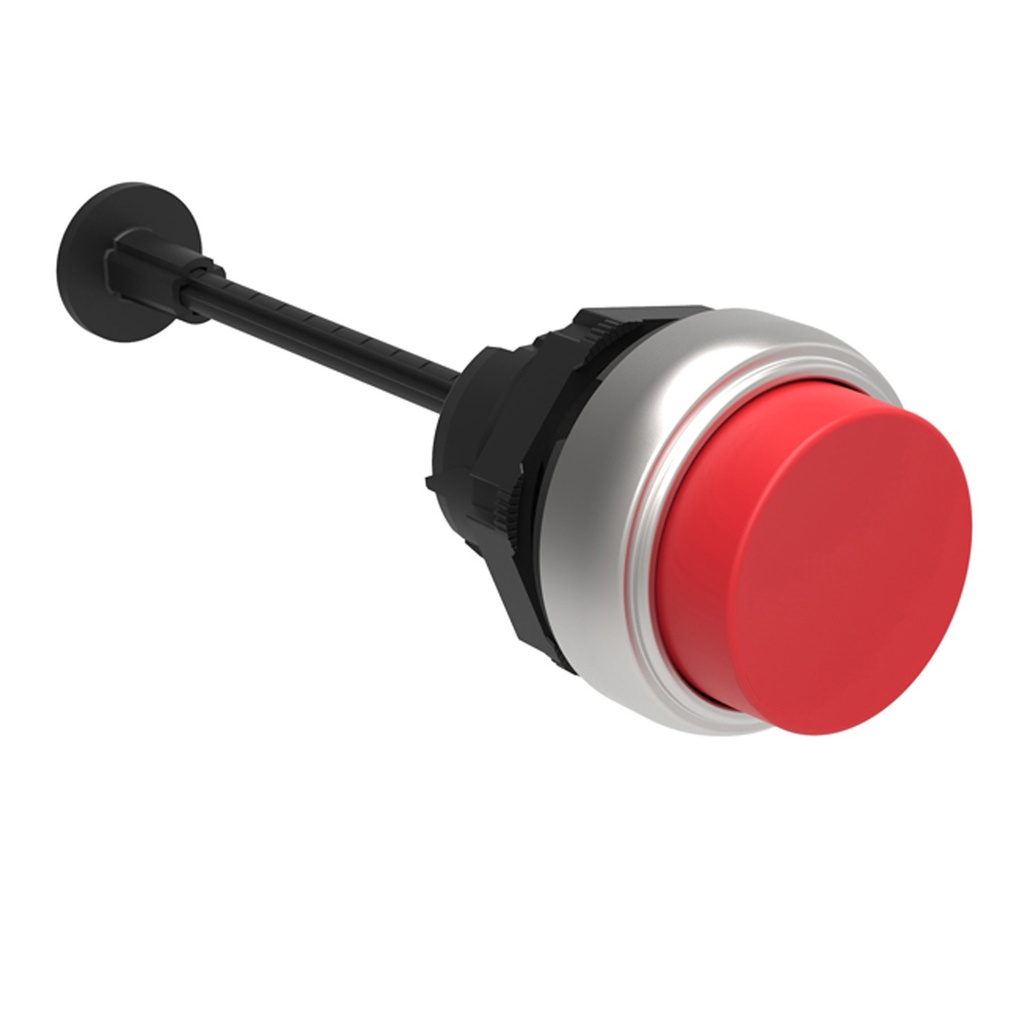Momentary Reset Push Button, Extended, Red, 0-150mm Shaft