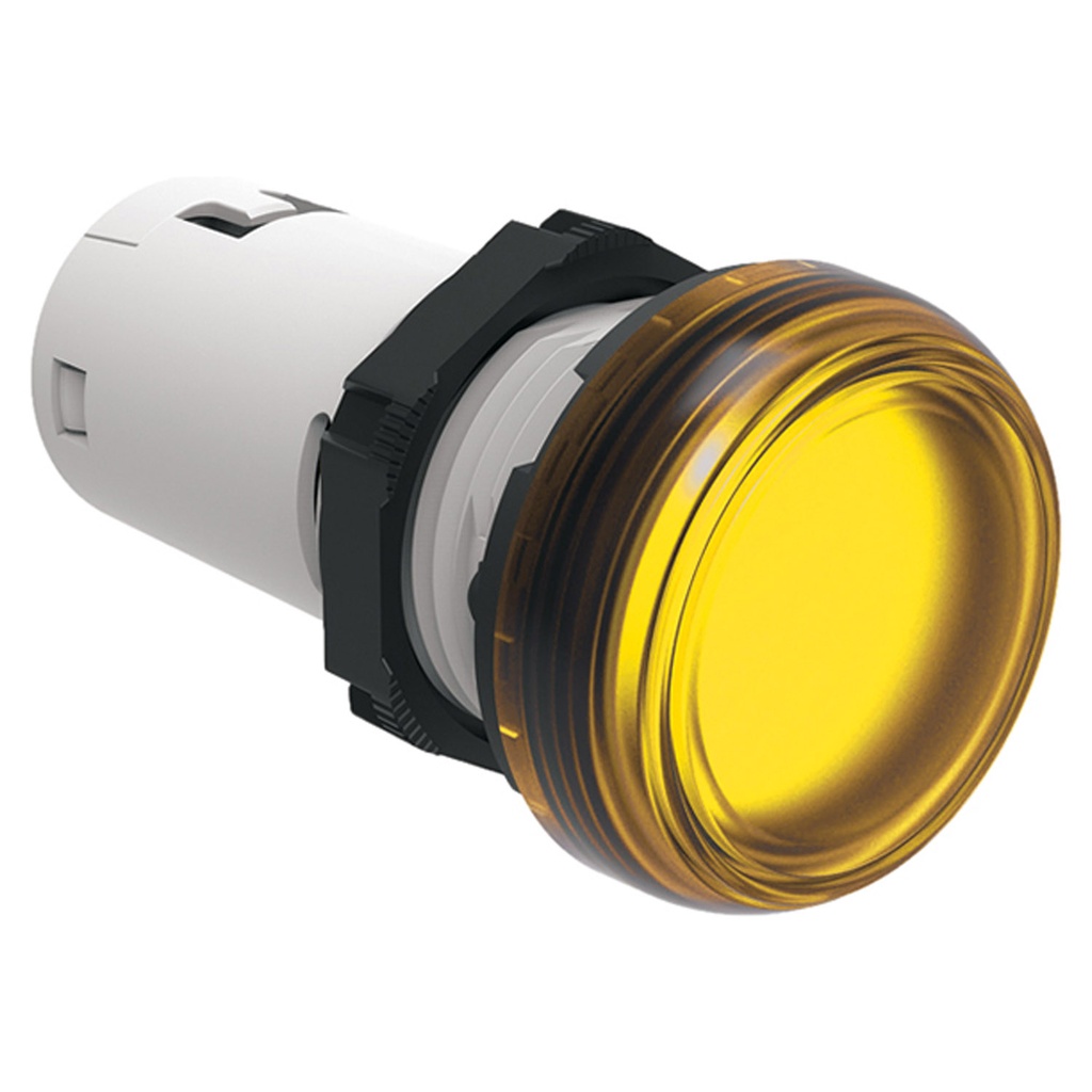 24 volt LED Indicator Lights, Yellow, 22mm, UL, LPMLB5