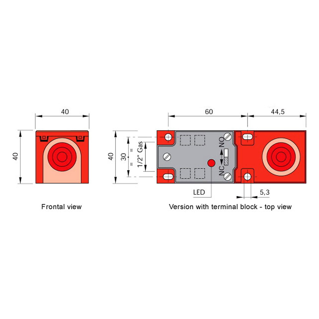 20mm Selectable Sensing inductive proximity sensor, Unshielded, 10-55 VDC, PNP-N.O./N.C., 40x40x113.5mm