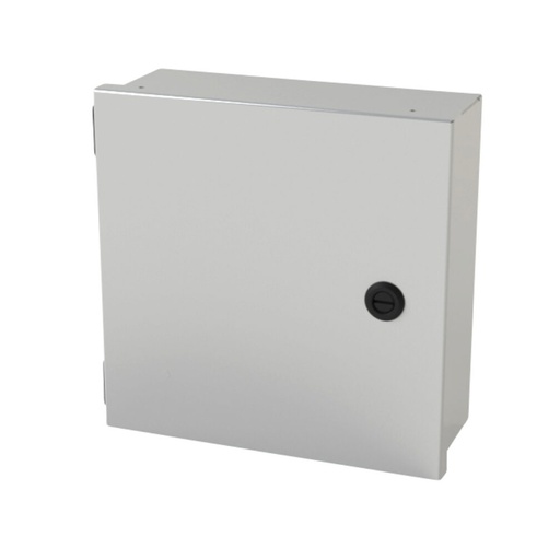 [SCE-10N1004LP] NEMA 1 Enclosure, Wallmount, 10" H x 10" W x 4" D, Carbon Steel, Powder Coat gray