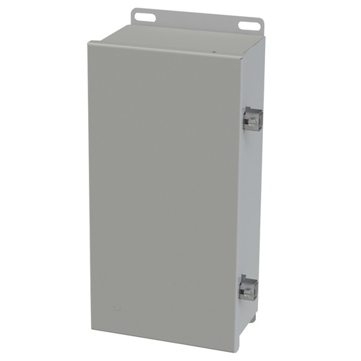 [SCE-12064CHNF] NEMA 3R, 4, 12 Enclosure, Wallmount, 12" H x 6" W x 4" D, Carbon Steel, Powder Coat gray