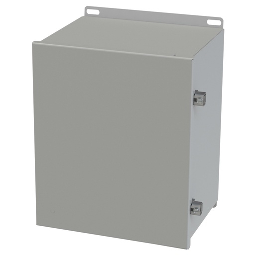 [SCE-12108CHNF] NEMA 3R, 4, 12 Enclosure, Wallmount, 12" H x 10" W x 8" D, Carbon Steel, Powder Coat gray