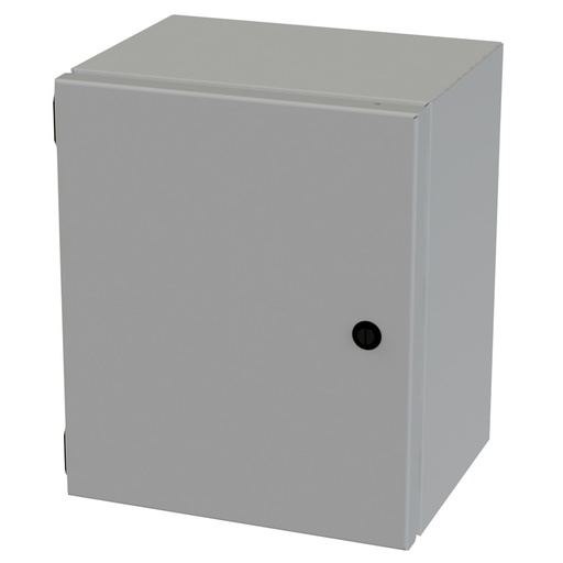 [SCE-12108ELJ] NEMA 3R, 4, 12 Junction Box, Wallmount, 12" H x 10" W x 8" D, Carbon Steel, Powder Coat gray