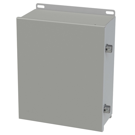 [SCE-1210CHNF] NEMA 3R, 4, 12 Enclosure, Wallmount, 12" H x 10" W x 5" D, Carbon Steel, Powder Coat gray