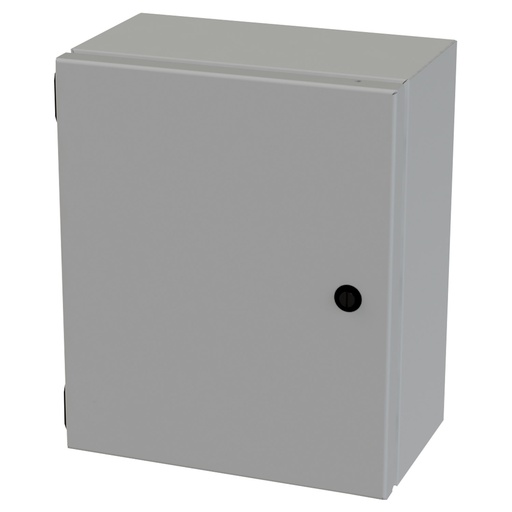 [SCE-1210ELJ] NEMA 3R, 4, 12 Junction Box, Wallmount, 12" H x 10" W x 6" D, Carbon Steel, Powder Coat gray