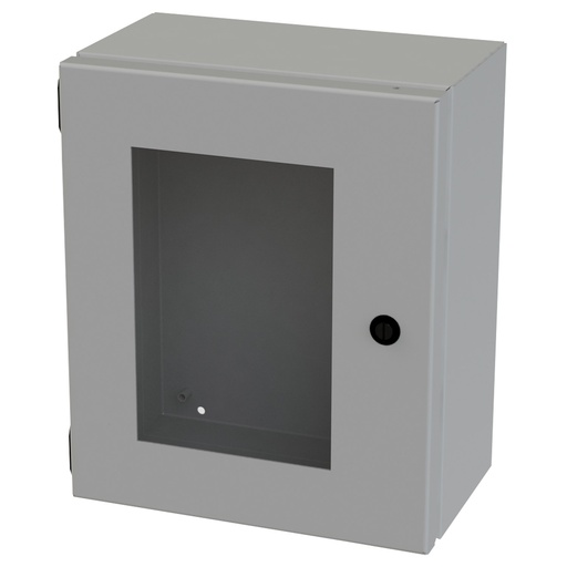 [SCE-1210ELJW] NEMA 3R, 4, 12 Junction Box, Wallmount, 12" H x 10" W x 6" D, Carbon Steel, Powder Coat gray