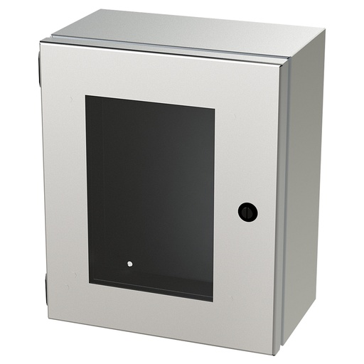 [SCE-1210ELJWSS] NEMA 4X Junction Box, Wallmount, 12" H x 10" W x 6" D, 304 Stainless Steel