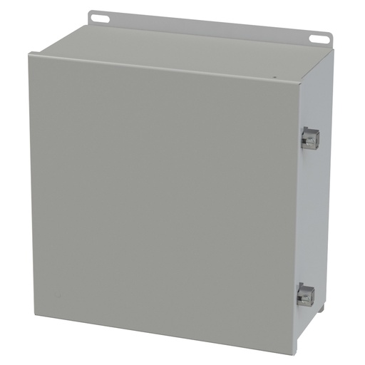 [SCE-1212CHNF] NEMA 3R, 4, 12 Enclosure, Wallmount, 12" H x 12" W x 6" D, Carbon Steel, Powder Coat gray