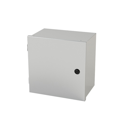 [SCE-12N1208LP] NEMA 1 Enclosure, Wallmount, 12" H x 12" W x 8" D, Carbon Steel, Powder Coat Gray