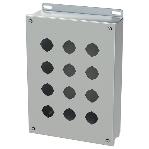 [SCE-12PBSS] Push Button Enclosure, 30.5mm, 12 Hole, 304 Stainless Steel, NEMA 4X