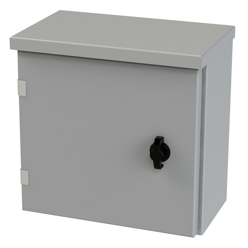 [SCE-12R1206LP] NEMA 3R Enclosure, Wallmount, 12" H x 12" W x 6" D, Galvannealed Steel, gray