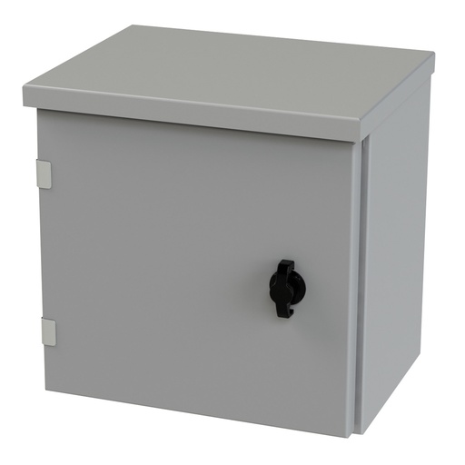 [SCE-12R1208LP] NEMA 3R Enclosure, Wallmount, 12" H x 12" W x 8" D, Galvannealed Steel, gray