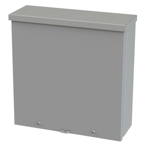 [SCE-12R124] NEMA 3R Enclosure, Wallmount, 12" H x 12" W x 4" D, Galvannealed Steel, gray