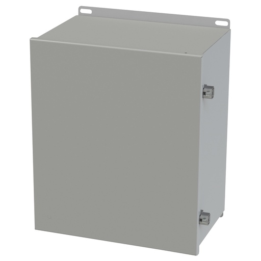 [SCE-14128CHNF] NEMA 3R, 4, 12 Enclosure, Wallmount, 14" H x 12" W x 8" D, Carbon Steel, Powder Coat gray