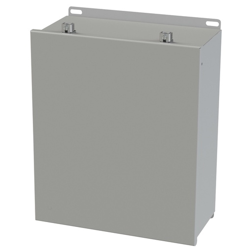 [SCE-1412CHSNF] NEMA 3R, 4, 12 Enclosure, Wallmount, 14" H x 12" W x 6" D, Carbon Steel, Powder Coat gray