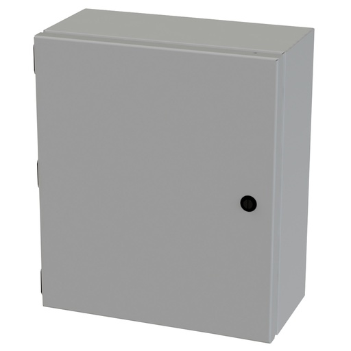 [SCE-1412ELJ] NEMA 3R, 4, 12 Junction Box, Wallmount, 14" H x 12" W x 6" D, Carbon Steel, Powder Coat gray