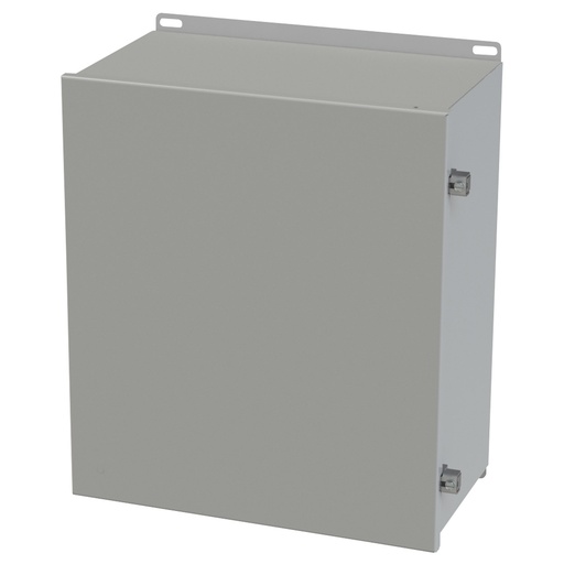 [SCE-16148CHNF] NEMA 3R, 4, 12 Enclosure, Wallmount, 16" H x 14" W x 8" D, Carbon Steel, Powder Coat gray