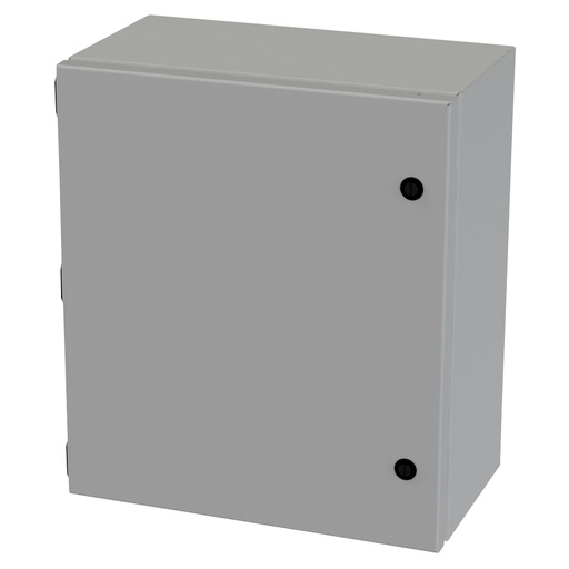 [SCE-16148ELJ] NEMA 3R, 4, 12 Junction Box, Wallmount, 16" H x 14" W x 8" D, Carbon Steel, Powder Coat gray