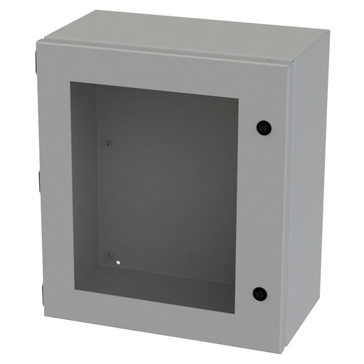 [SCE-16148ELJW] NEMA 3R, 4, 12 Junction Box, Wallmount, 16" H x 14" W x 8" D, Carbon Steel, Powder Coat gray