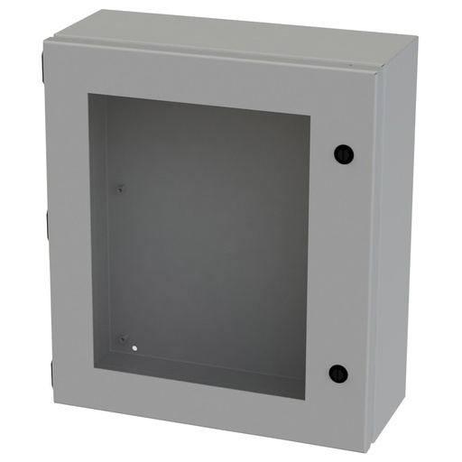 [SCE-1614ELJW] NEMA 3R, 4, 12 Junction Box, Wallmount, 16" H x 14" W x 6" D, Carbon Steel, Powder Coat gray