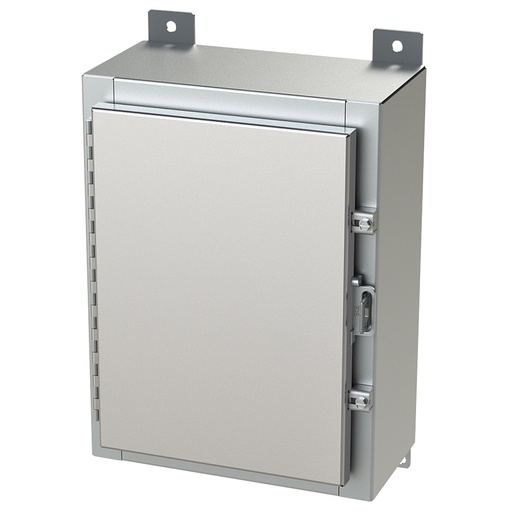 [SCE-16H1206SSLP] NEMA 4X Enclosure, Wallmount, 16" H x 12" W x 6" D, 304 Stainless Steel