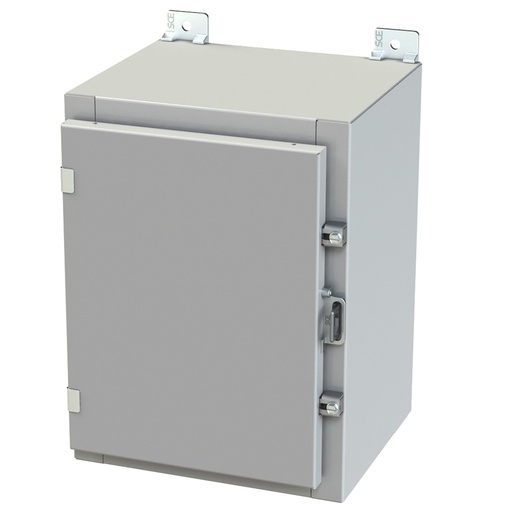 [SCE-16H1210LP] NEMA 3R, 4, 12 Enclosure, Wallmount, 16" H x 12" W x 10" D, Carbon Steel, Powder Coat gray