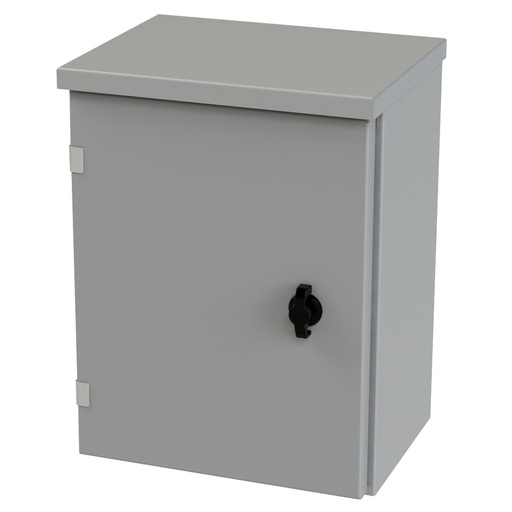 [SCE-16R1208LP] NEMA 3R Enclosure, Wallmount, 16" H x 12" W x 8" D, Galvannealed Steel, gray