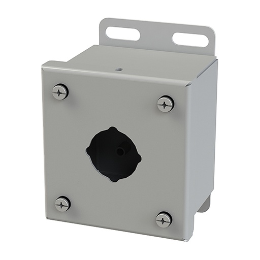 [SCE-1PB] Push Button Enclosure, 30.5mm Hole, Single Hole, Steel, Gray