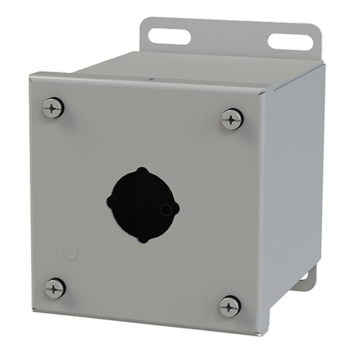 [SCE-1PBX] Push Button Enclosure, Extra Deep, 30.5mm Hole, 1 Hole, Steel, Gray