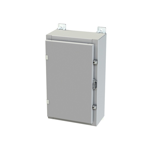 [SCE-20H1206LP] NEMA 3R, 4, 12 Enclosure, Wallmount, 20" H x 12" W x 6" D, Carbon Steel, Powder Coat gray