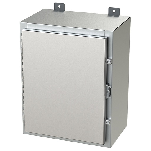 [SCE-20H1608SSLP] NEMA 4X Enclosure, Wallmount, 20" H x 16" W x 8" D, 304 Stainless Steel