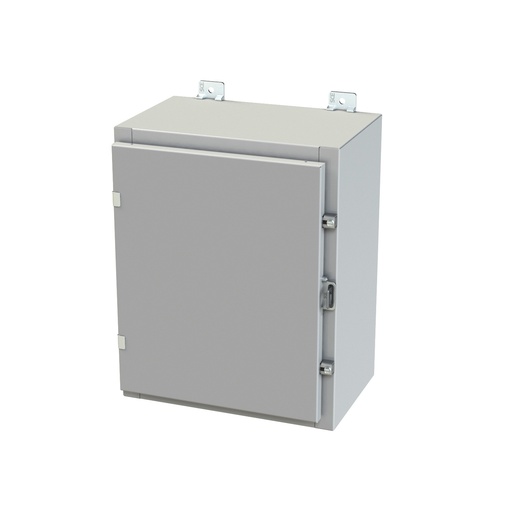 [SCE-20H1610LP] NEMA 3R, 4, 12 Enclosure, Wallmount, 20" H x 16" W x 10" D, Carbon Steel, Powder Coat gray