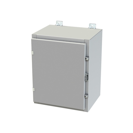 [SCE-20H1612LP] NEMA 3R, 4, 12 Enclosure, Wallmount, 20" H x 16" W x 12" D, Carbon Steel, Powder Coat gray