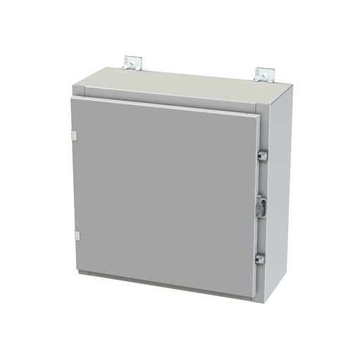 [SCE-20H2008LP] NEMA 3R, 4, 12 Enclosure, Wallmount, 20" H x 20" W x 8" D, Carbon Steel, Powder Coat gray