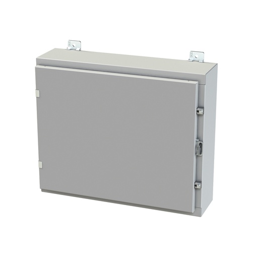 [SCE-20H2406LP] NEMA 3R, 4, 12 Enclosure, Wallmount, 20" H x 24" W x 6" D, Carbon Steel, Powder Coat gray