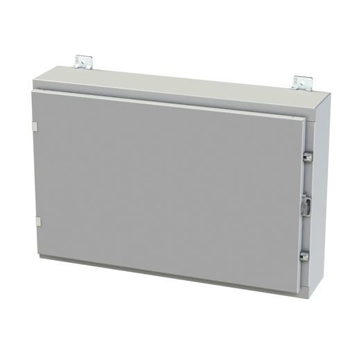 [SCE-20H3006LP] NEMA 3R, 4, 12 Enclosure, Wallmount, 20" H x 30" W x 6" D, Carbon Steel, Powder Coat gray