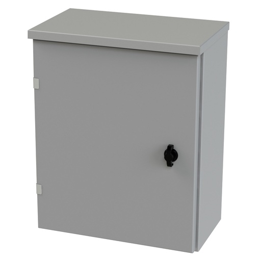 [SCE-20R1608LP] NEMA 3R Enclosure, Wallmount, 20" H x 21" W x 8" D, Carbon Steel, Powder Coat gray