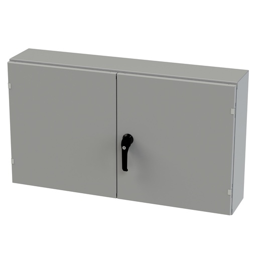 [SCE-244208WFLP] NEMA 3R, 4, 12 Enclosure, Wallmount, 24" H x 42" W x 8" D, Carbon Steel, Powder Coat gray