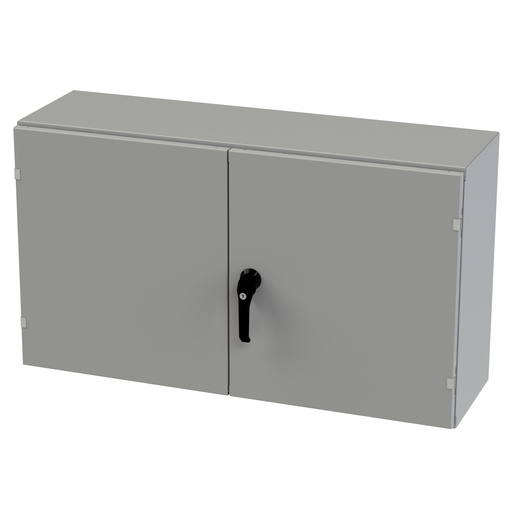 [SCE-244212WFLP] NEMA 3R, 4, 12 Enclosure, Wallmount, 24" H x 42" W x 12" D, Carbon Steel, Powder Coat gray