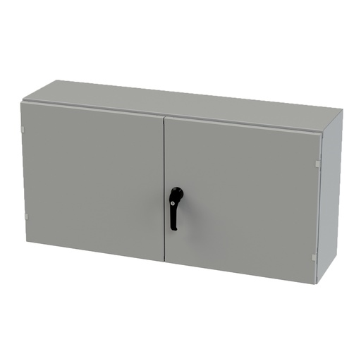 [SCE-244812WFLP] NEMA 3R, 4, 12 Enclosure, Wallmount, 24" H x 48" W x 12" D, Carbon Steel, Powder Coat gray