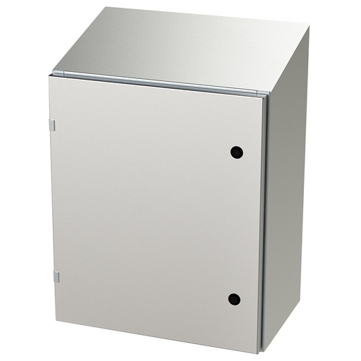 [SCE-24EL2012SSST] NEMA 4X Enclosure, Slope Top, Wallmount, 24" H x 20" W x 12" D, 304 Stainless Steel