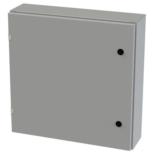 [SCE-24EL2406LP] NEMA 3R, 4, 12 Enclosure, Wallmount, 24" H x 24" W x 6" D, Carbon Steel, Powder Coat gray, Heavy Duty