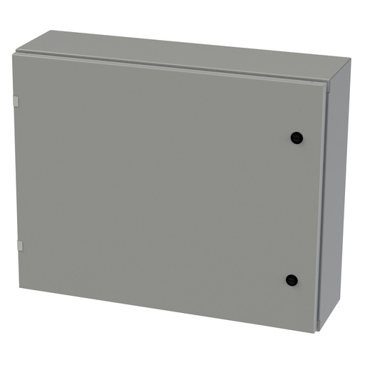 [SCE-24EL3008LP] NEMA 3R, 4, 12 Enclosure, Wallmount, 24" H x 30" W x 8" D, Carbon Steel, Powder Coat gray, Heavy Duty