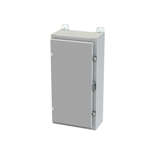 [SCE-24H1206LP] NEMA 3R, 4, 12 Enclosure, Wallmount, 24" H x 12" W x 6" D, Carbon Steel, Powder Coat gray