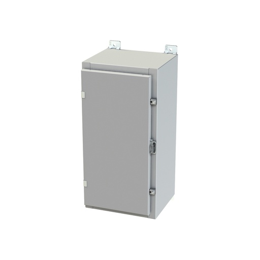 [SCE-24H1210LP] NEMA 3R, 4, 12 Enclosure, Wallmount, 24" H x 12" W x 10" D, Carbon Steel, Powder Coat gray