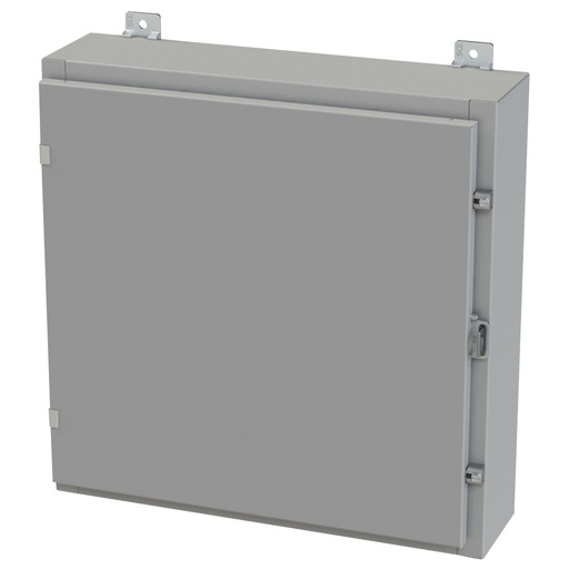 [SCE-24H2406LP] NEMA 3R, 4, 12 Enclosure, Wallmount, 24" H x 24" W x 6" D, Carbon Steel, Powder Coat gray