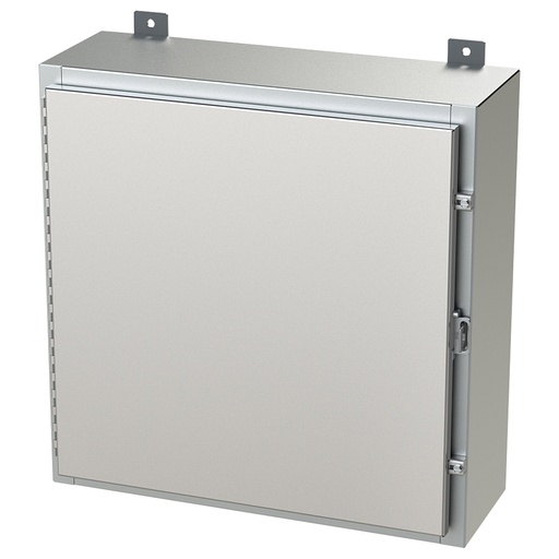 [SCE-24H2408SSLP] NEMA 4X Enclosure, Wallmount, 24" H x 24" W x 8" D, 304 Stainless Steel