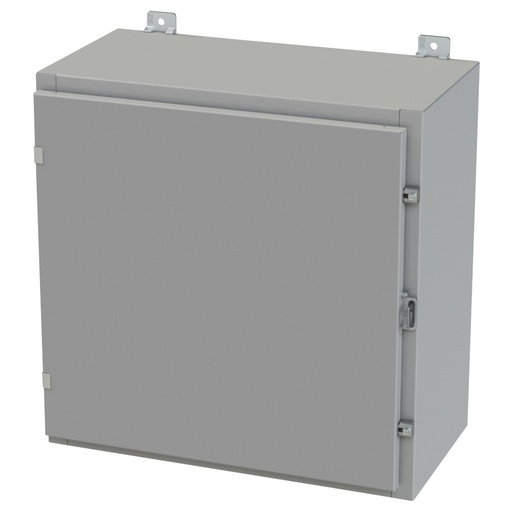 [SCE-24H2410LP] NEMA 3R, 4, 12 Enclosure, Wallmount, 24" H x 24" W x 10" D, Carbon Steel, Powder Coat gray